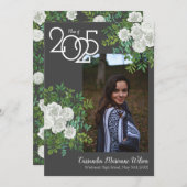 Ankündigung von White Rose Gray Foto Abschluss (Vorne/Hinten)