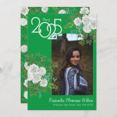 Ankündigung von White Rose Green Foto Abschluss (Vorne/Hinten)