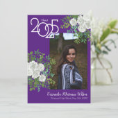 Ankündigung von White Rose Lila Foto Abschluss (Stehend Vorderseite)