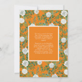 Ankündigung von White Rose Orange Foto Abschluss (Rückseite)