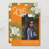 Ankündigung von White Rose Orange Foto Abschluss (Vorne/Hinten)