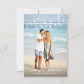 Ankündigung von White Script zum Hochzeitsdatum ge (Vorderseite)