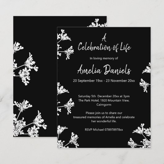 Ankündigung von "White Wildblume" (Vorne/Hinten)