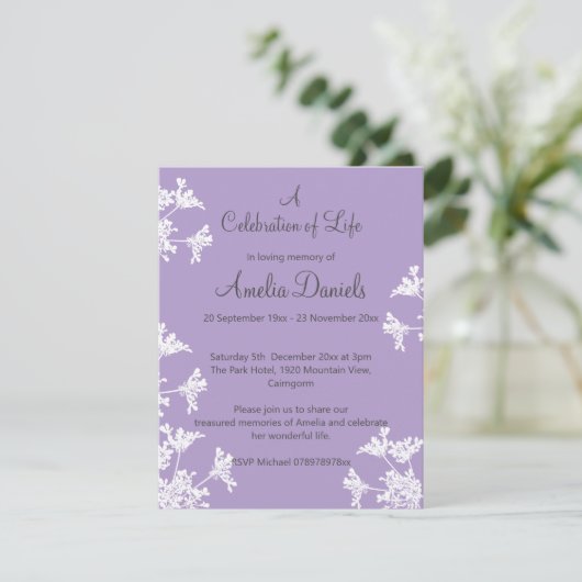 Ankündigung von "White Wildblume" (Stehend Vorderseite)