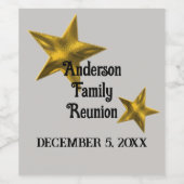 Ankündigung von Wiedersehen-Familienmitgliedern Go Weinetikett (Einzelnes Label)