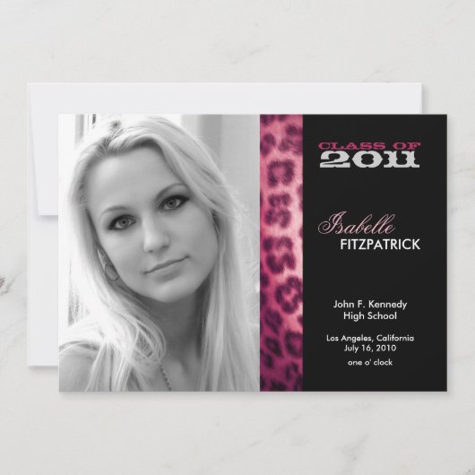 Ankündigung von Wild Animal Print Leopard Abschlus (Vorderseite)