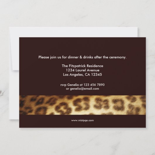 Ankündigung von Wild Animal Print Leopard Abschlus (Rückseite)