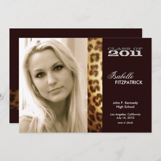 Ankündigung von Wild Animal Print Leopard Abschlus (Vorne/Hinten)