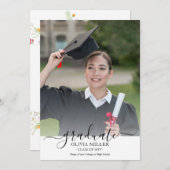 Ankündigung von Wildblume Graduation Party Foto (Vorne/Hinten)