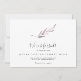 Ankündigung von Winter Greenery Elopement