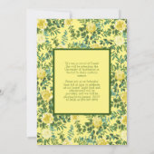 Ankündigung von Yellow Rose Green Foto Abschluss (Rückseite)