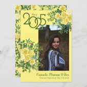 Ankündigung von Yellow Rose Green Foto Abschluss (Vorne/Hinten)