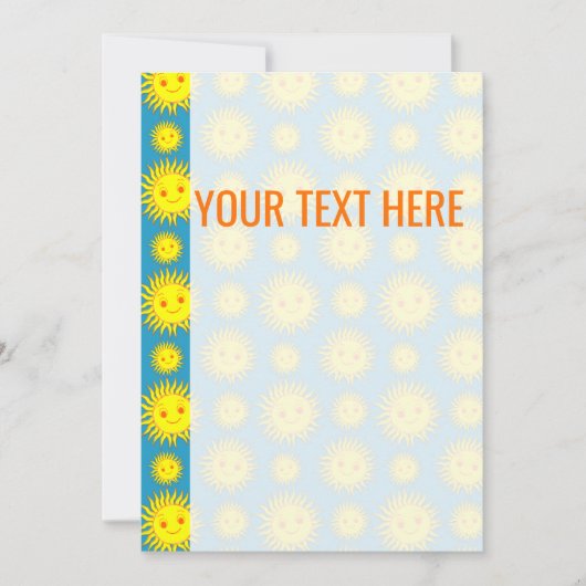 Ankündigung von Yellow Sun Face Pattern (Vorderseite)