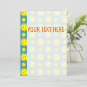 Ankündigung von Yellow Sun Face Pattern (Stehend Vorderseite)