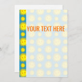 Ankündigung von Yellow Sun Face Pattern (Vorne/Hinten)