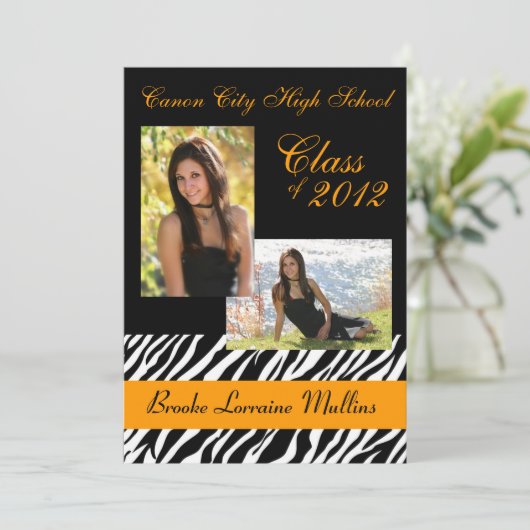 Ankündigung von Zebra-Abschluss (Stehend Vorderseite)