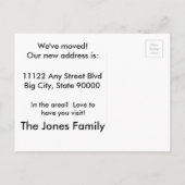 Ankündigung von Zuhause Moving (Rückseite)