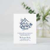 Ankündigung von Zuhause Sweet Zuhause Moving Postkarte (Stehend Vorderseite)