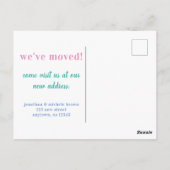 Ankündigung von Zuhause Sweet Zuhause Moving Postkarte (Rückseite)