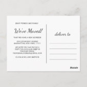 Ankündigung von Zuhause Sweet Zuhause Moving Postkarte (Rückseite)