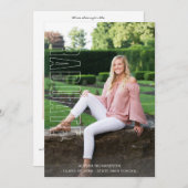 Ankündigung von zwei Foto-Fun-Typ-Graduate (Vorne/Hinten)