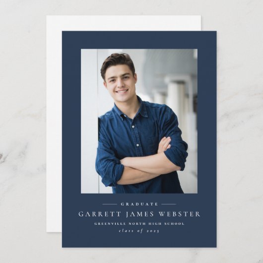 Ankündigung von zwei Fotos Abschluss (Vorne/Hinten)