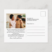 Ankündigung von zwei Fotos Verlobung Postkarte (Rückseite)