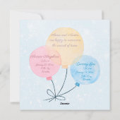 Ankündigung von Zwillingsmädchen (Rückseite)