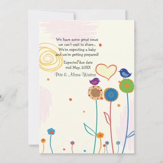 Ankündigung wachsender Schwangerschaft (Vorderseite)