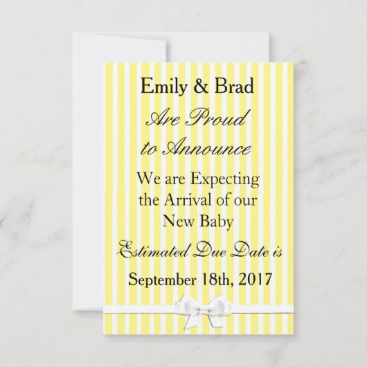 Ankündigung "Wir erwarten" aquamarin & gelb (Rückseite)