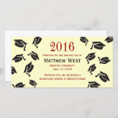 Ankündigung zu Tossed Graduation Caps - Red (Vorne/Hinten)