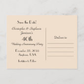 Ankündigung zum 40. Hochzeitstag rett (Rückseite)