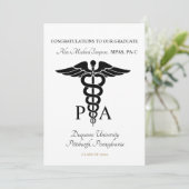 Ankündigung zum Abschluss als Physician Assistant (Stehend Vorderseite)