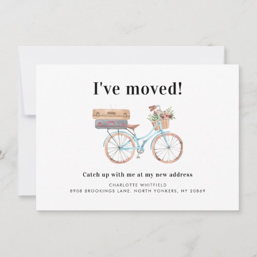 Ankündigung zum Ändern der Adresse in Watecolor (Vorderseite)