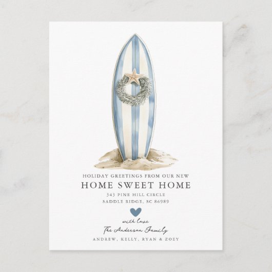Ankündigung zum "Blue Surfboard Christmas Moving" (Vorderseite)