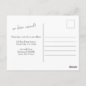 Ankündigung zum einfachen Winterwaldurlaub Postkarte (Rückseite)