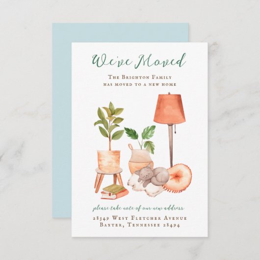 Ankündigung zum gemütlichen Zuhause-Moving (Vorne/Hinten)