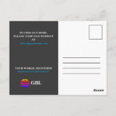 Ankündigung zum Geschäftsverkehr Postkarte (Rückseite)