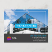 Ankündigung zum Geschäftsverkehr Postkarte (Vorderseite)