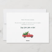 Ankündigung zum niedlichen Lkw-Weihnachtsfest (Rückseite)