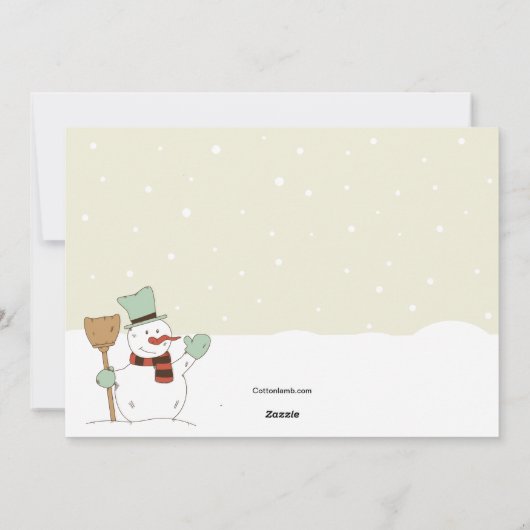 Ankündigung zum Schneemann (Rückseite)