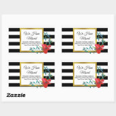 Ankündigung zum Schwarzweiß-Streifen Rechteckiger Aufkleber (Blatt)