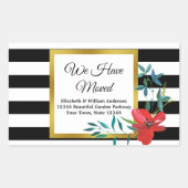 Ankündigung zum Schwarzweiß-Streifen Rechteckiger Aufkleber (Vorderseite)