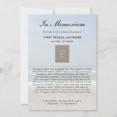 Ankündigung zum Tod des Fotos im Ozean (Vorderseite)