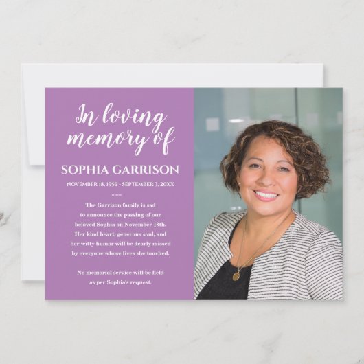 Ankündigung zum Tod des Fotos in der Liebe (Vorderseite)