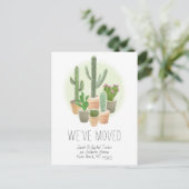 Ankündigung zum Umschalten der neuen Zuhause-Adres Postkarte (Stehend Vorderseite)