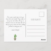 Ankündigung zum Umschalten der neuen Zuhause-Adres Postkarte (Rückseite)