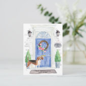 Ankündigung zum Umschalten von Beagles Postkarte (Stehend Vorderseite)