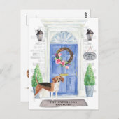 Ankündigung zum Umschalten von Beagles Postkarte (Vorne/Hinten)