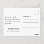 Ankündigung zum Umsteigen von Cartoon Postkarte (Rückseite)